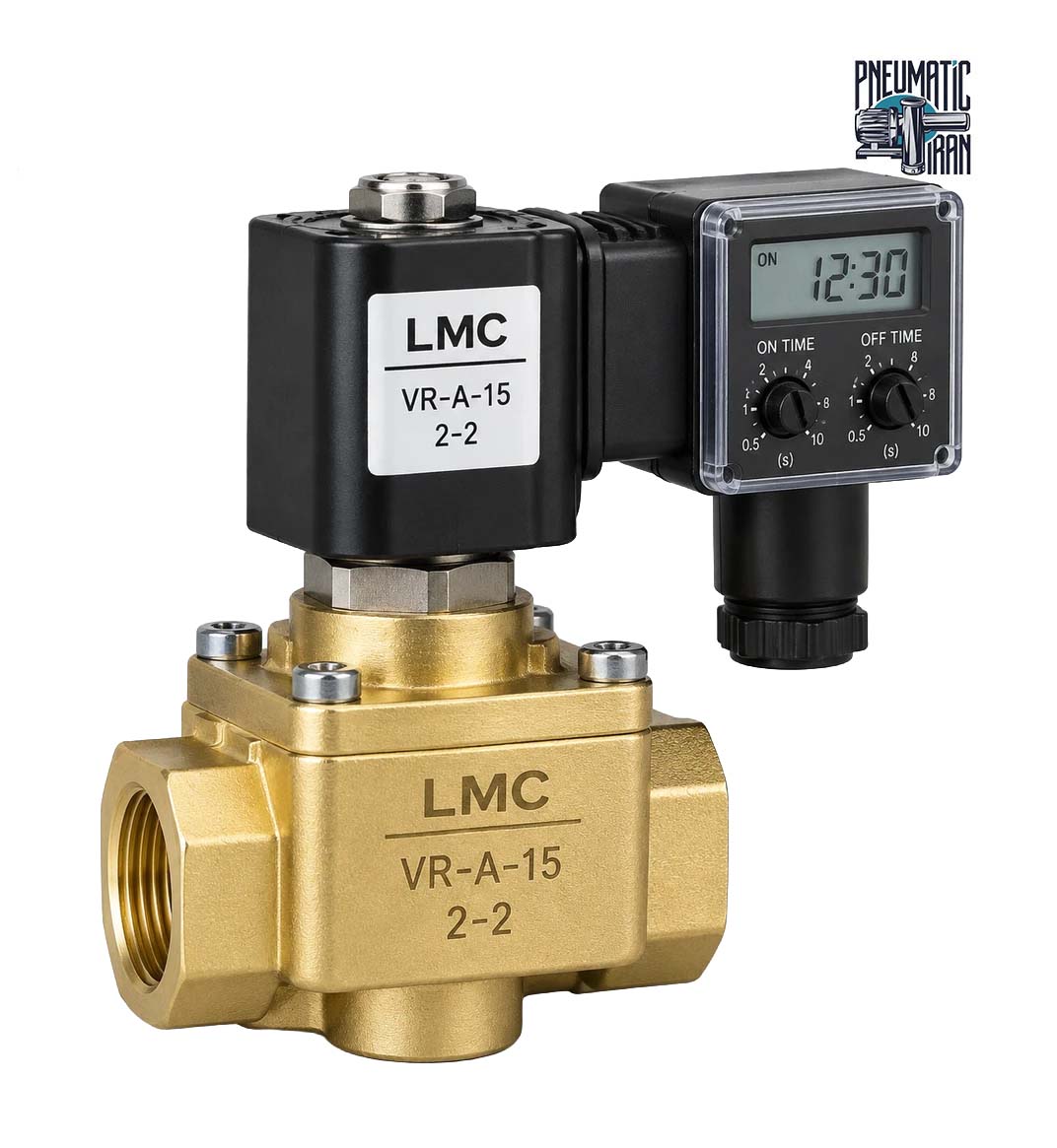 شیر برقی پنوماتیک 2-2 تایمردار VR-A-15 برند LMC